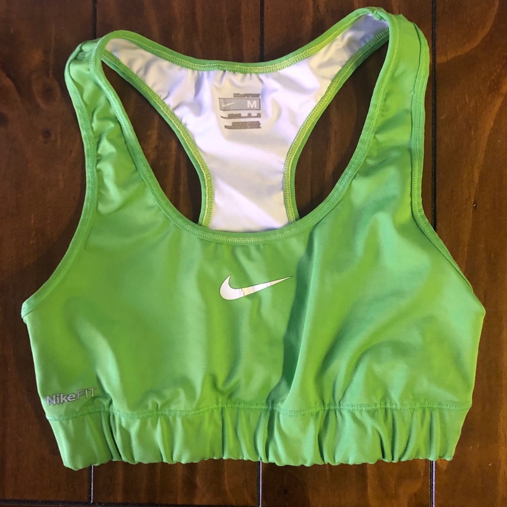 Nike Pro - bright green sports bra